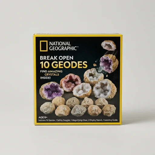 National Geographic Break Open 10 Geodes Science Kit
